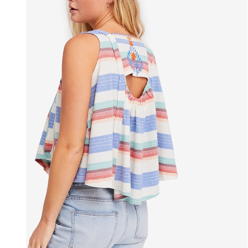 SOLD NWT free people vintage striped cotton top! - Picture 2 of 7